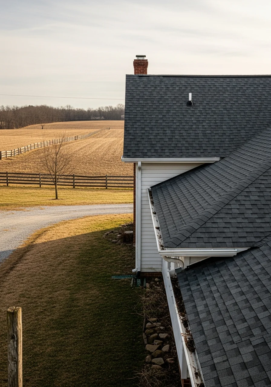 Detail of completed work on a Ballard County property, showing quality and attention to rural property standards.